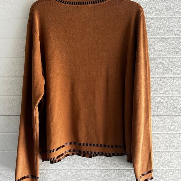 Adriana Papell women's size XL, button-down, long sleeve sweater jacket cardigan - Picture 4 of 10